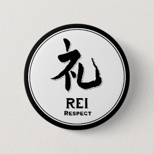 REI respekterar bushido dygd samurai kanji Knapp