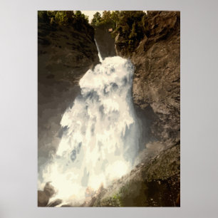Reichenbach nedgångar Schweitz Poster