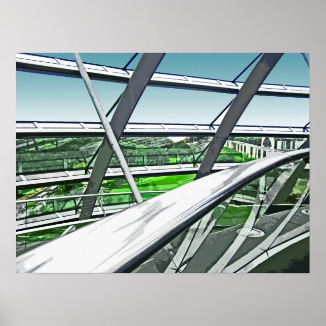 Reichstag/Bundestag,Insida Rails,Berlin(r42ct) Poster (Framsidan)