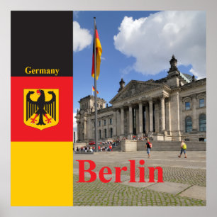 Reichstag bygger. Berlin, Tyskland Poster