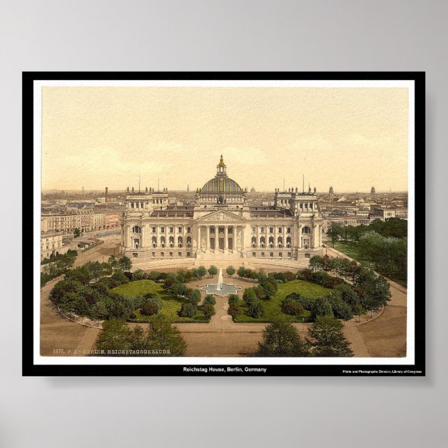 Reichstag House, Berlin, Tyskland Poster (Framsidan)
