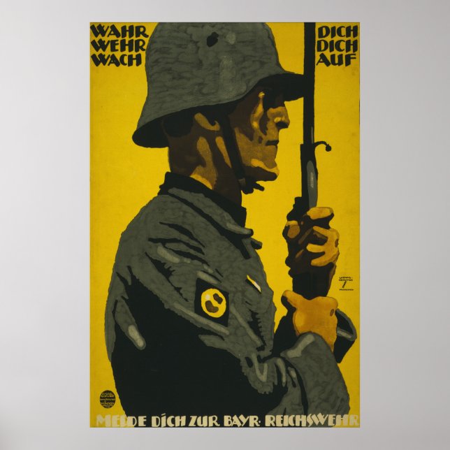 Reichswehr WW1 Rekrytering Poster (Framsidan)