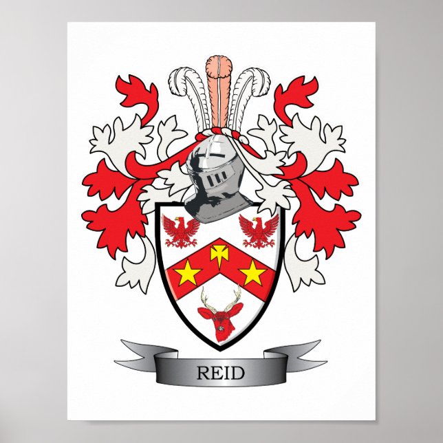Reid Family Crest Jackar om Arm Poster (Framsidan)