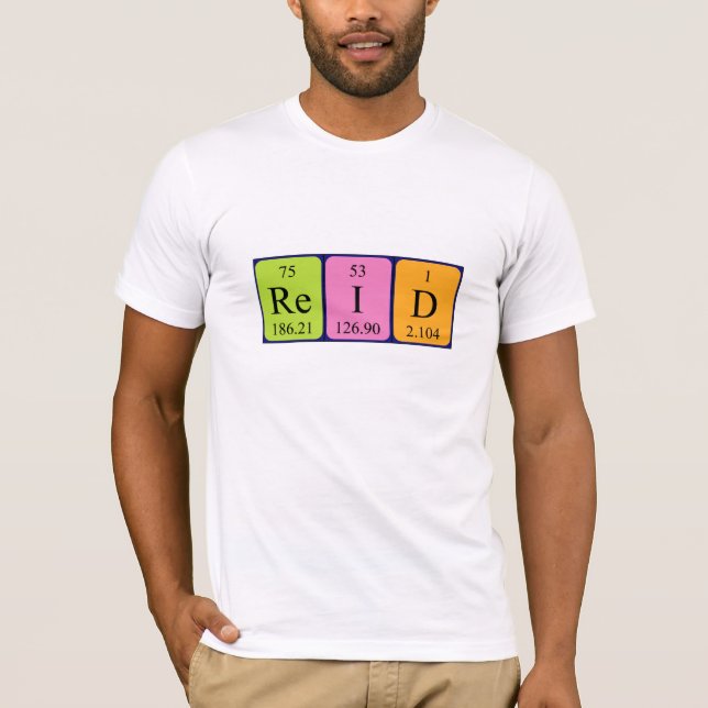 Reid Periodisk bord namn-skjorta T-shirt (Framsida)