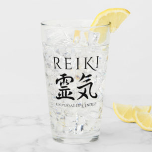 Reiki 霊 japansk calligrafisk Life Energy Glaskopp