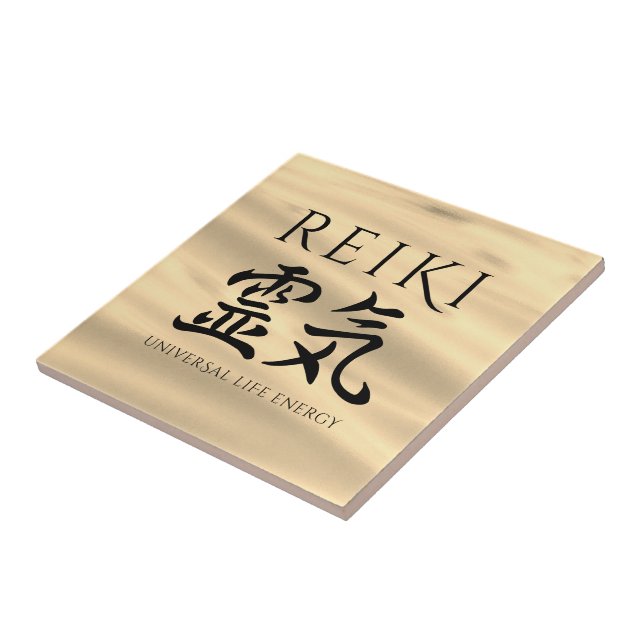 Reiki 霊 japansk calligrafisk Life Energy Kakelplatta (Sidan)