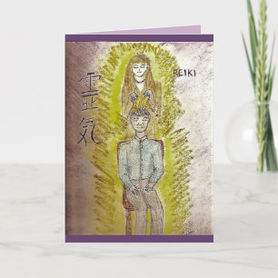 Reiki & Affirmates får ett bra hälsningskort Kort