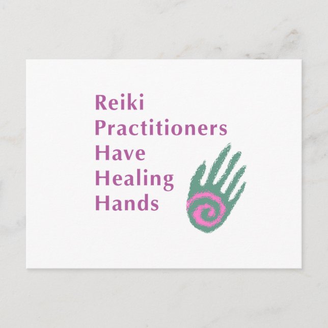 Reiki-aktivister har läkt Händer Vykort (Framsida)