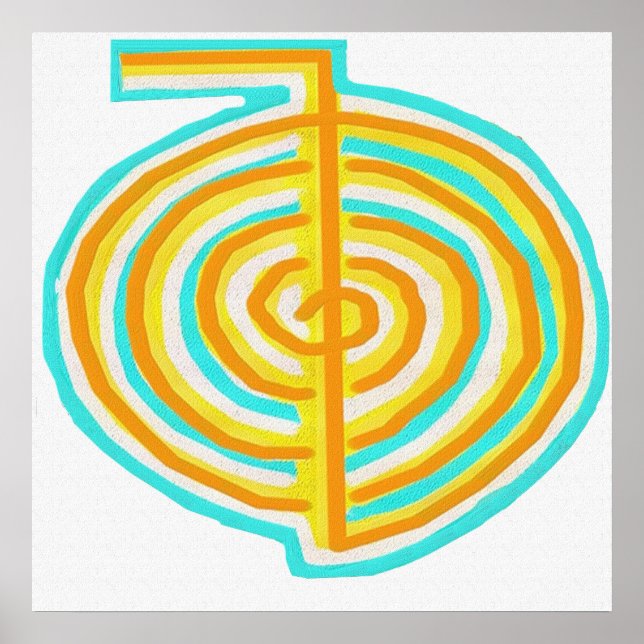 Reiki Alternative Natural Healing Symbol Chokurei Poster (Framsidan)