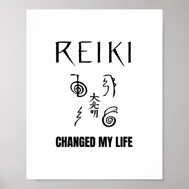 Reiki ändrade mitt liv | Reiki Healing Energy Gift Poster (Framsidan)