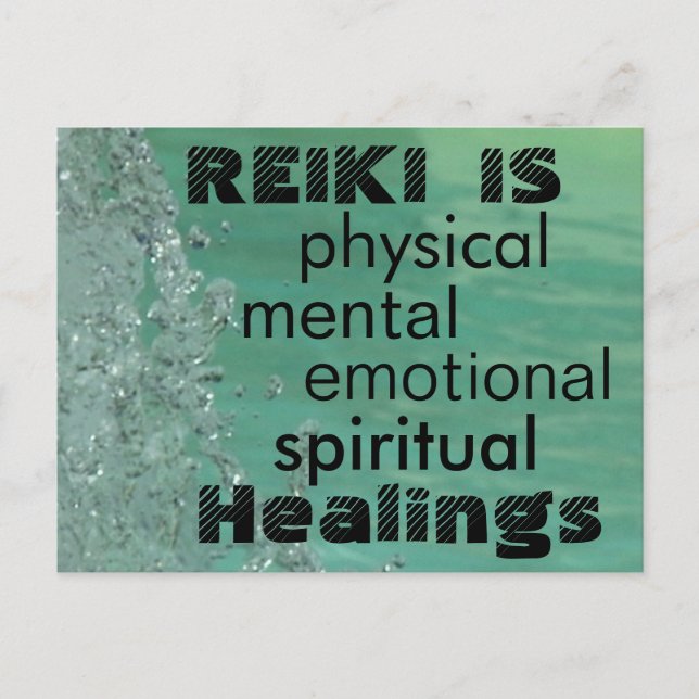 Reiki är helande vykort (Framsida)
