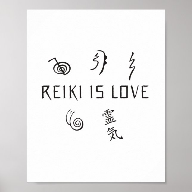 Reiki är kärlek | Spridningsgåvor Poster (Framsidan)