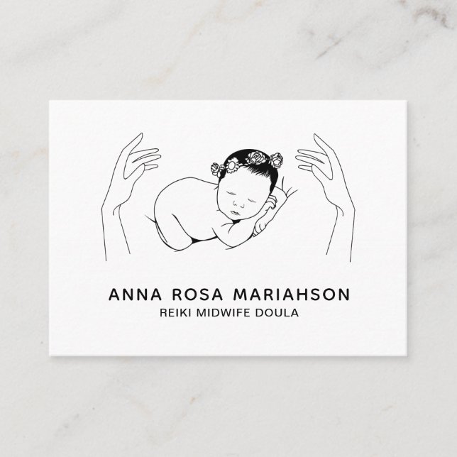 *~* Reiki Birthing Midfru Doula Birth Coach Visitkort (Framsida)