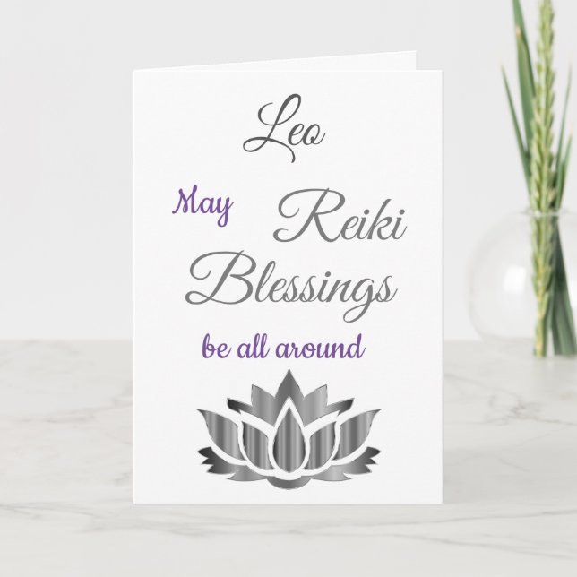 Reiki Blessings kommer bra hälsning Kort (Framsida)
