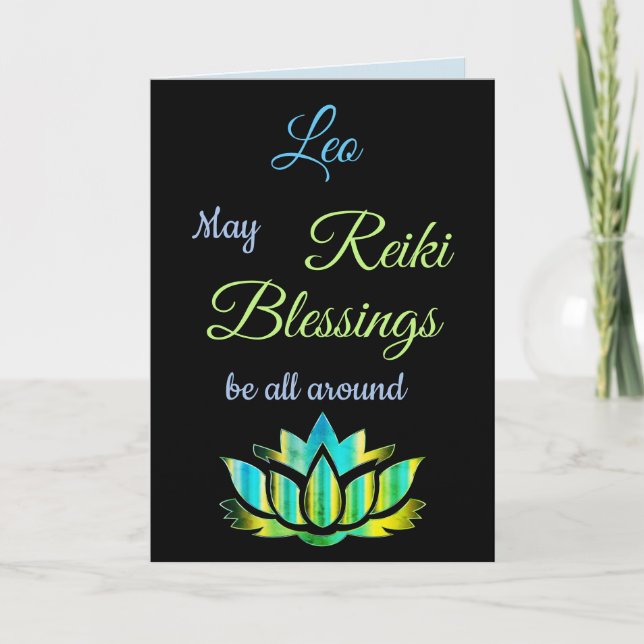 Reiki Blessings kommer bra hälsning Kort (Framsida)