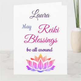 Reiki Blessings kommer bra hälsning Kort
