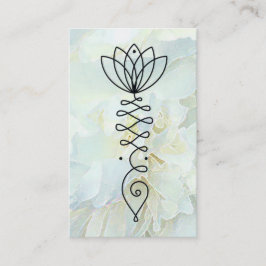 *~* Reiki Blommigt Heart Lotus Peony Flower Yoga Visitkort