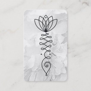 *~* Reiki Blommigt Yoga Heart Lotus Peony Flower Visitkort