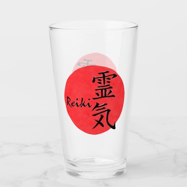 Reiki Calligraphy och Ord 1 Glaskopp (Framsida)