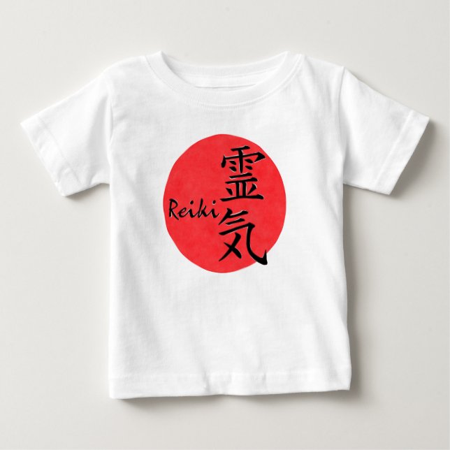 Reiki Calligraphy och Ord 1 T Shirt (Framsida)
