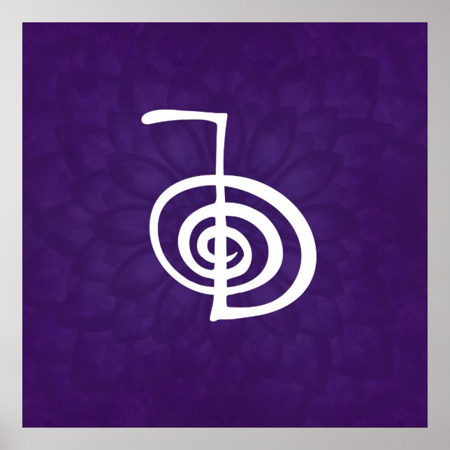 Reiki Cho Ku Rei - i lila lotus Poster (Framsidan)