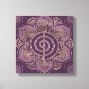 Reiki Cho Ku Rei - pastel och guld Canvastryck