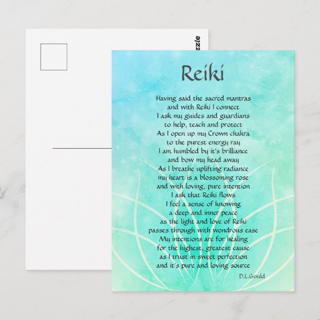 Reiki Connection Dikt Art Vykort (Fram/baksida)