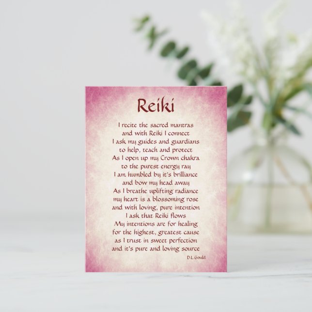 Reiki Connection dikt art Vykort (Stående Fram)