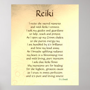 'Reiki' dikt art poster