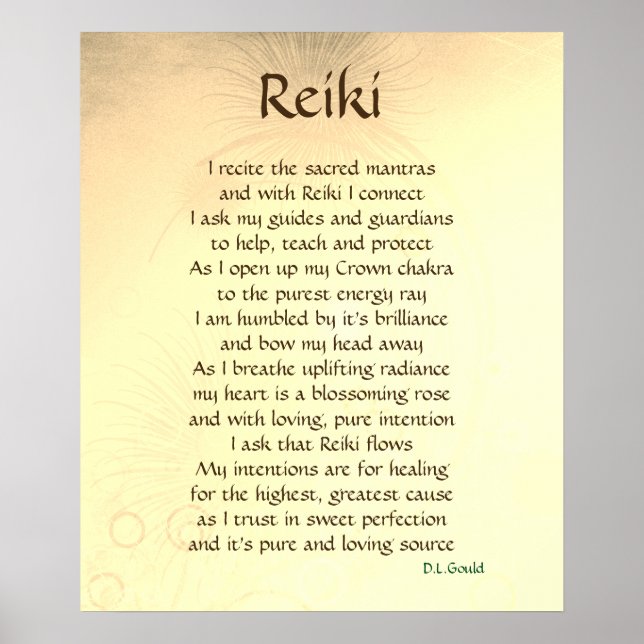 'Reiki' dikt art poster (Framsidan)