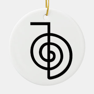 Reiki driver symbol julgransprydnad keramik