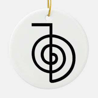 Reiki driver symbol julgransprydnad keramik