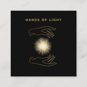 *~*Reiki energi som läker händerboll av Light Fyrkantigt Visitkort