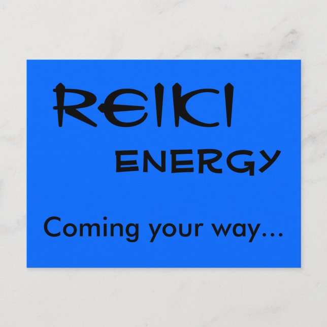 Reiki Energy, kommer du... Vykort (Framsida)
