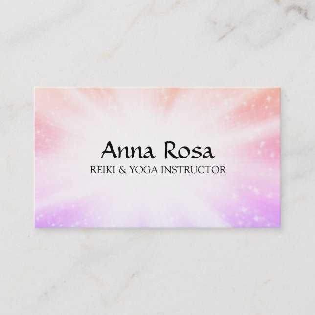 *~* Reiki Energy Rays Lagningsplockar Sparkler Visitkort (Framsida)