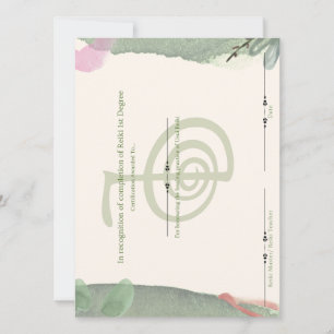 Reiki First Degree Certificate Inbjudningar