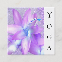 Reiki för botemedel för *~*julkaktus blom- Yoga Fyrkantigt Visitkort