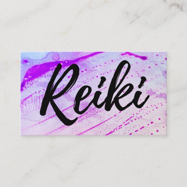 Reiki för *~*energibotemedel praktiker ledar- visitkort (Framsida)
