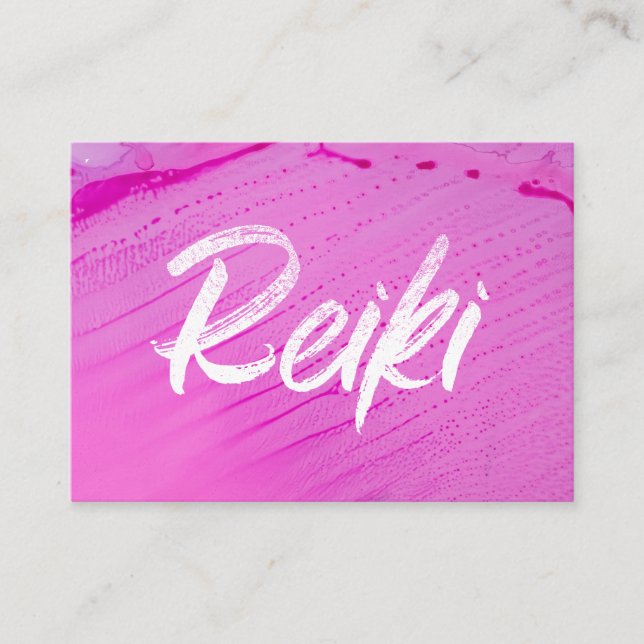 Reiki för *~*energibotemedel praktiker ledar- visitkort (Framsida)
