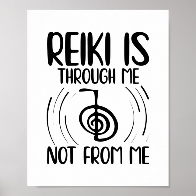 Reiki Gift Idea | Reiki Master Yoga Meditating Poster (Framsidan)