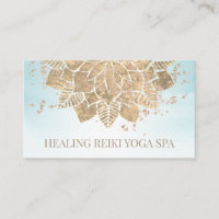 *~* Reiki Guld Aqua Glitter Yoga Andlig Mandala