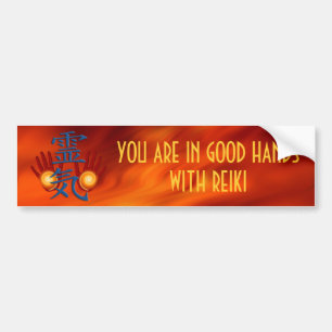 Reiki händer & din text bildekal