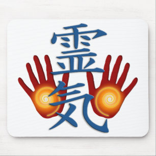 Reiki Händer gör en egen bakgrund Musmatta