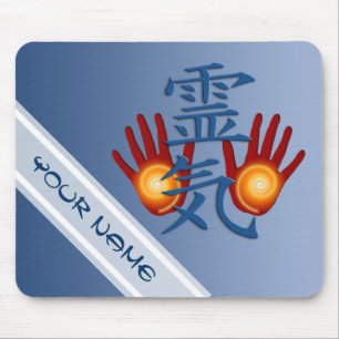 REIKI Händer-symbol + ditt namn och din bild Musmatta