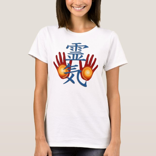 Reiki händer tee shirt (Framsida)