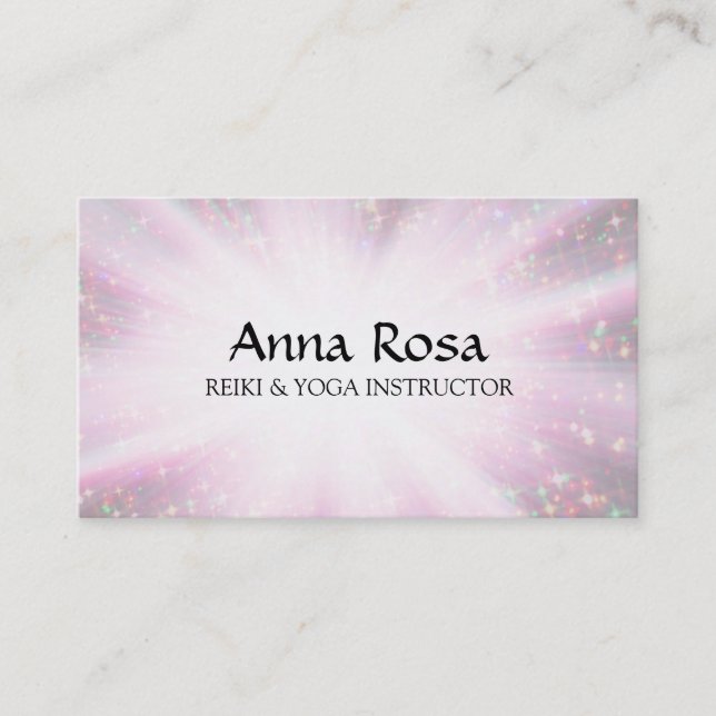 *~* Reiki Healer Rays Energy Healing Gnistra Visitkort (Framsida)