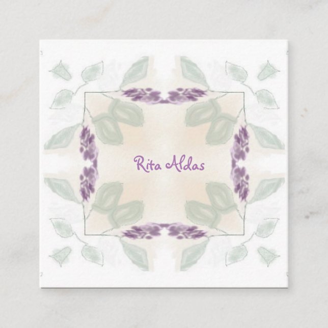 Reiki Healer Sage Natural Affärskorts Fyrkantigt Visitkort (Framsida)