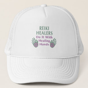 Reiki Healers gör det med läkande Händer Truckerkeps