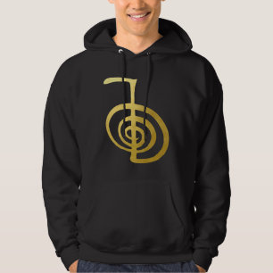 Reiki Healing Cho Ku Rei Power Symbol Guld Spi Hoodie