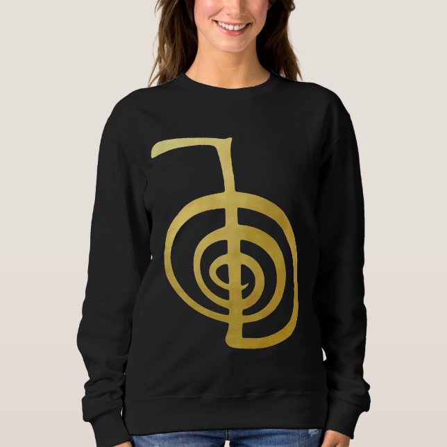 Reiki Healing Cho Ku Rei Power Symbol Guld Spi T Shirt (Framsida)